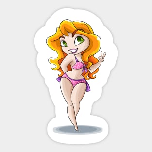 Abby Polka Dot Bikini Sticker